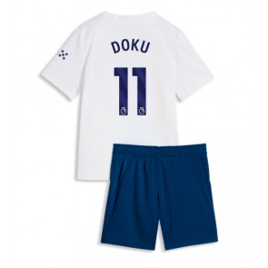 Manchester City Jeremy Doku #11 Tredjeställ Barn 2026-27 Kortärmad (+ Korta byxor)